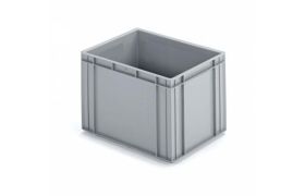 Plastkasse R - 400x300x322 mm u/hå.hu - grå