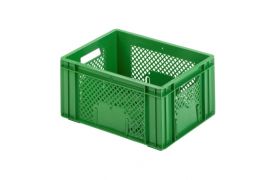Plastkasse R - perf. 400x300x193 mm - grøn