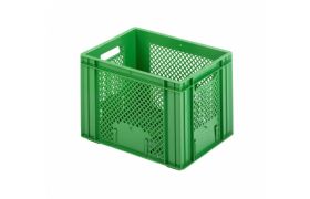 Plastkasse R - perf. 400x300x272 mm - grøn