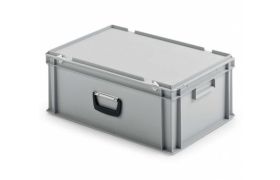 Kuffertkasse UNISTA 600x400x235mm (inkl låg) - grå