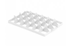 Glasindlæg 4x6 rum - Overdel - grå