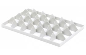 Glasindlæg 4x6 rum - Underdel - grå