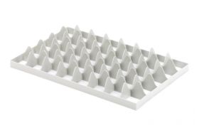 Glasindlæg 5x8 rum - Underdel - grå