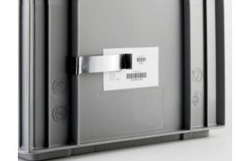 Etiketholder i stål 80x20 mm - 7 g - mørk stål