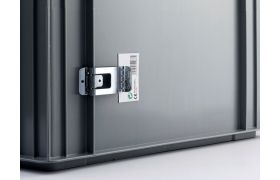 Etiketholder i stål 72x30 mm - 13 g - blank stål