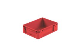 Plastkasse S - 400x300x120 mm u/hå.hul - Rød