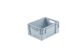 Plastkasse S - 400x300x180 mm m/hå.hul - Grå