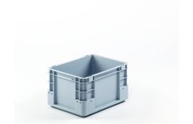 Plastkasse S - 400x300x220 mm u/hå.hul - Grå