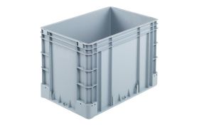 Plastkasse S - 600x400x420 mm u/hå.hul - Grå