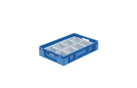 Indsatsbeh. til S-kasse 1/8-176x137x80 mm-grå