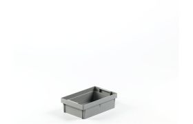 Indsatsbeh. til S-kasse ¼ - 280x178x80 mm - grå