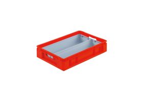 Indsatsbeh. til S-kasse ½ - 560x178x80 mm - grå