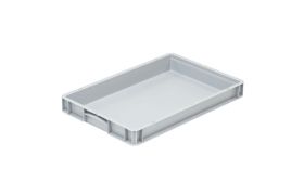 Plastkasse Basicline 600x400x70 mm - Grå