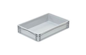 Plastkasse Basicline 600x400x120 mm - Grå