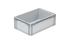Plastkasse Basicline 600x400x220 mm - Grå