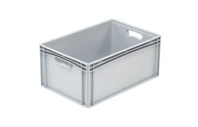Plastkasse Basicline 600x400x270 mm - Grå