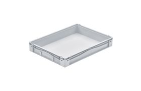 Plastkasse BasicPlus 800x600x120 mm - grå