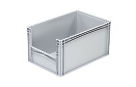Plastkasse Basicline 600x400x320 mm - Grå