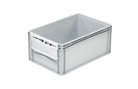Plastkasse Basicline 600x400x270 mm - Grå