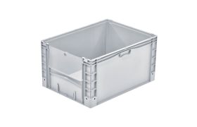 Plastkasse Basicplus 800x600x420 mm - grå