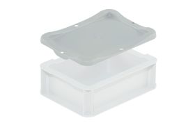 Låg til Basic-/Light 200x150 mm - kliklåg - grå