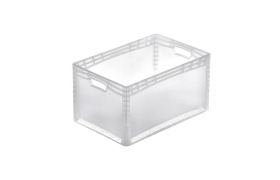 Plastkasse transparent - 600x400x320 mm - 66 l.