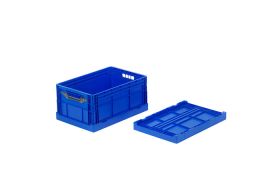Foldekasse lukket 600x400x285/65 mm-blå