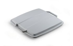 Låg til Plastbeholder 90L 385x395 mm - grå