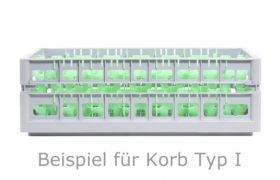 Opvaskekurv 600x400 mm - 155 mm - 33 glas
