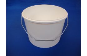 Plastspand 2245 - 4,8 L. m/metalh. - Hvid