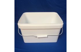 Plastspand 6170-17 L. m/metalh. - Hvid