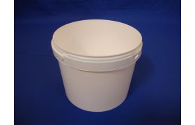 Plastspand 8038-3,8 L. m/plasth. - Hvid