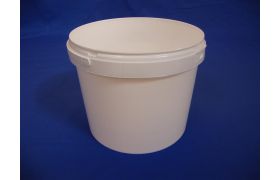 Plastspand 8052-5,5 L. m/plasth. - Hvid