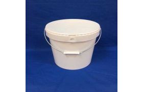 Plastspand 8116-11,3 L. m/metalh. - Hvid