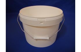 Plastspand 8126-12,7 L. m/metalh. - Hvid