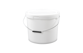 Plastspand HOM18500/10 - 17,5 L. m/metalh.- Hvid