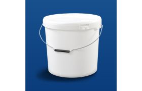 Plastspand HOM20000 - 19,5 L. m/metalh.- Hvid