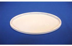 Oval plastlåg type DOP3000 241x178 mm - Hvid