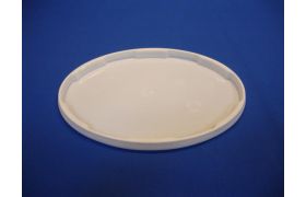 Oval plastlåg DOP5500 - 290x210 mm - Hvid