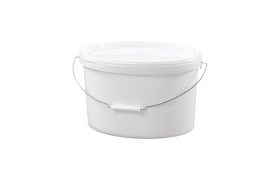Oval plastspand EOE11000 - 11,6 l.- Hvid
