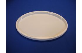Oval plastlåg DOEP11-12500 - 344x264 mm - Hvid