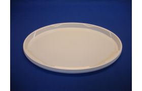 Oval plastlåg DOEP15-19000 - 390x300 mm - Hvid