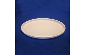 Oval plastlåg DOX15-19000 - 390x300 mm - Hvid