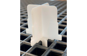 Plug pin cross joint graded Ø 30,6 x 24 mm - white