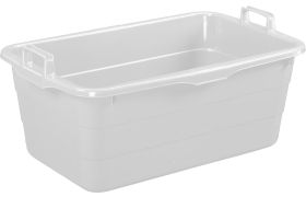 Balje rektangulær- 80x55x33 cm. - 85 liter. Hvid 