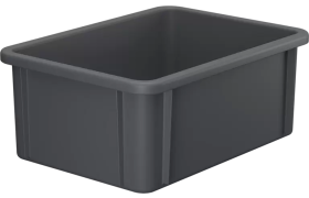 Plastkasse stabelbar 400x300x165 mm - Grå