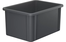 Plastkasse stabelbar 400x300x215 mm - Grå