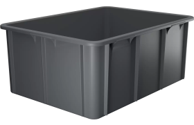 Plastkasse stabelbar 800x600x220 mm - Grå