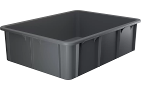 Plastkasse stabelbar 800x600x320 mm - Grå