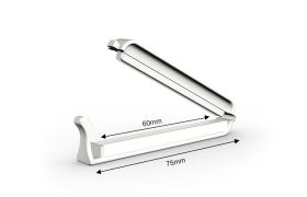Poseklemme 75/60 mm - hvid